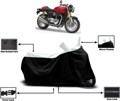 Amexride Two Wheeler Cover for Triumph(Thruxton 1200 R, White)