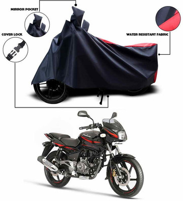 SEBONGO Waterproof Two Wheeler Cover for Bajaj(Pulsar 180 DTS-i, Red, Black)