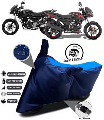 MADAFIYA Two Wheeler Cover for Bajaj(Pulsar, Blue, Blue)