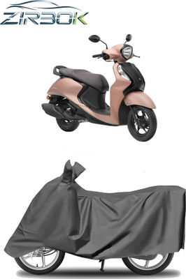 ZIRBOK Waterproof Two Wheeler Cover for Yamaha(Fascino 125, Grey)