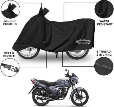 Defendo Waterproof Two Wheeler Cover for Honda(CB Shine, Black)