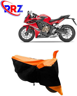 RRZ Waterproof Two Wheeler Cover for Honda(CBR 650F, Black, Orange)