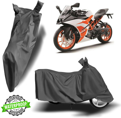ROYAL AUTO MART Waterproof Two Wheeler Cover for KTM(RC 200, Grey)