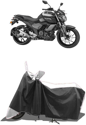 SUGASHRI Waterproof Two Wheeler Cover for Yamaha(FZ FI BS6, White, Black)