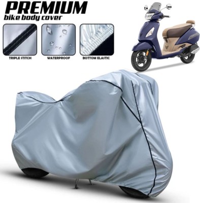 Shiv Kanha Waterproof Two Wheeler Cover for TVS(Jupiter, Silver)