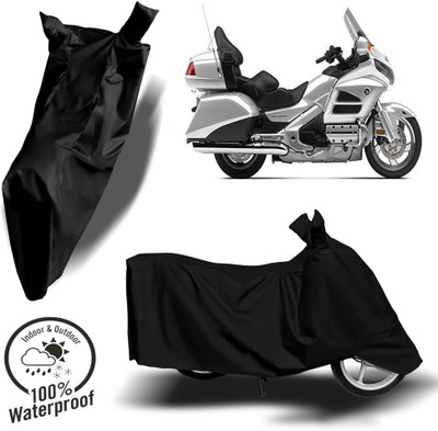 Autoinnovation Waterproof Two Wheeler Cover for Honda(Gold Wing, Black)