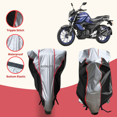 Delphinium Waterproof Two Wheeler Cover for Yamaha(FZ-X, Silver, Black)