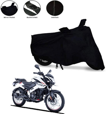 Matt Moon Two Wheeler Cover for Bajaj(Pulsar NS-160 BS6, Black)