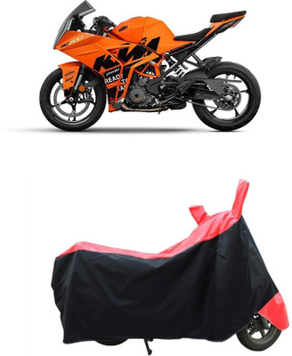 CRONEX Waterproof Two Wheeler Cover for KTM(RC 200, Black, Red)