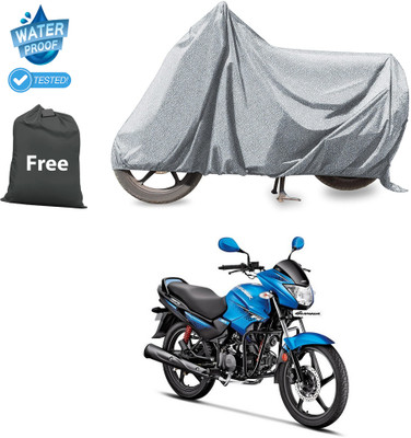 PAGORA Waterproof Two Wheeler Cover for Hero(Glamour Programmed FI BS6, Silver)