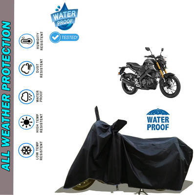 AutoGalaxy Waterproof Two Wheeler Cover for Yamaha(MT 15 New BS6, Black)