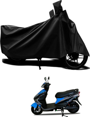 KEDIT Two Wheeler Cover for Ampere(Reo Elite, Black)