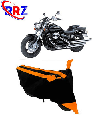 RRZ Waterproof Two Wheeler Cover for Suzuki(Intruder M800, Black, Orange)