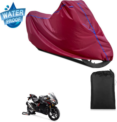 PAGORA Waterproof Two Wheeler Cover for TVS(Apache RR 310, Maroon)