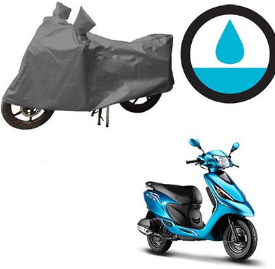 DeepShakshi AUTOMOTIVE Waterproof Two Wheeler Cover for TVS(Zest, Grey)