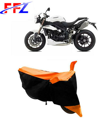 FFZ Waterproof Two Wheeler Cover for Triumph(Speed Triple ABS, Black, Orange)
