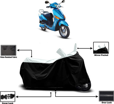 Amexride Two Wheeler Cover for Hero Electric(Electric Optima DX, White)