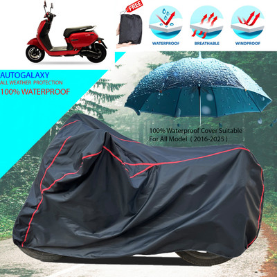 AutoGalaxy Waterproof Two Wheeler Cover for Okinawa(Lite, Black)
