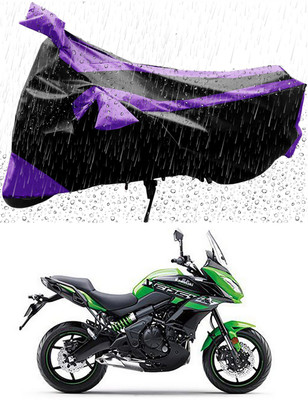 Furious3D Two Wheeler Cover for Kawasaki(Versys 650, Purple, Black)