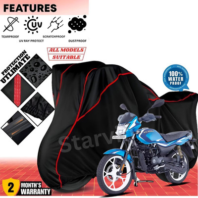 OliverX Waterproof Two Wheeler Cover for Bajaj(Platina, Black, Red)