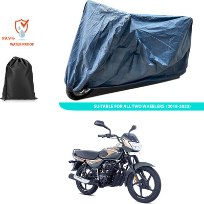 CODOKI Waterproof Two Wheeler Cover for Bajaj(CT100, Blue)
