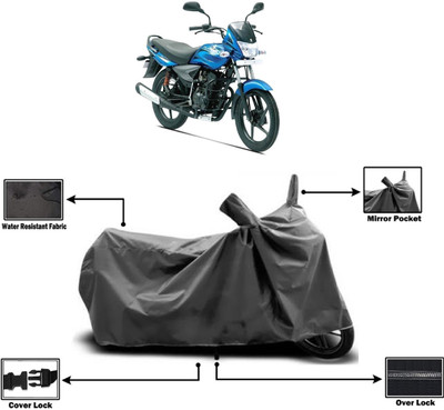 Amexride Two Wheeler Cover for Bajaj(Platina 125, Grey)