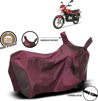 ANTHUB Waterproof Two Wheeler Cover for Bajaj(Platina, Maroon)