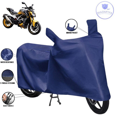 MADAFIYA Waterproof Two Wheeler Cover for TVS(Apache RTR 310, Blue)