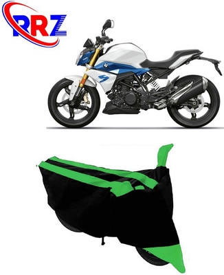 RRZ Waterproof Two Wheeler Cover for BMW(G 310 R, Black, Green)