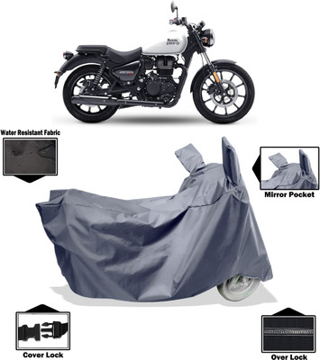 Amexride Two Wheeler Cover for Royal Enfield(Meteor 350, Grey)