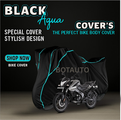 BOTAUTO Waterproof Two Wheeler Cover for Bajaj(Pulsar NS125, Black)