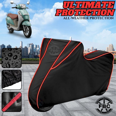 OliverX Waterproof Two Wheeler Cover for Suzuki(Access, Black)