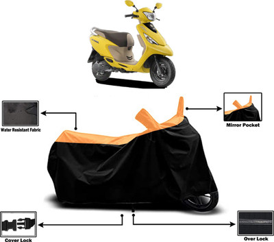 Amexride Two Wheeler Cover for TVS(Scooty Zest 110, Orange)