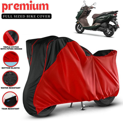 AutoGalaxy Two Wheeler Cover for Suzuki(Burgman Street 125, Red, Black)