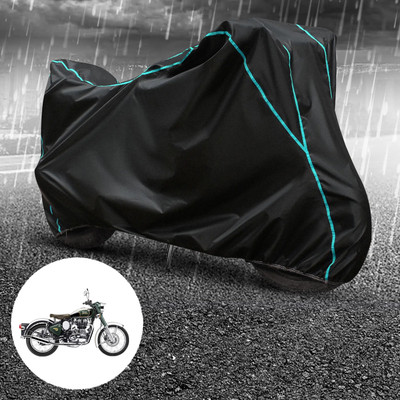 CODOKI Waterproof Two Wheeler Cover for Royal Enfield(Classic Chrome, Black)