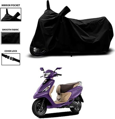 SK AUTO Waterproof Two Wheeler Cover for TVS(Scooty Zest 110, Black)