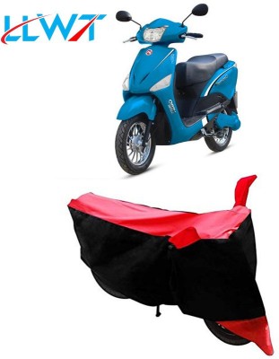 KPIND Waterproof Two Wheeler Cover for Hero Electric(Electric Optima, Black, Red)