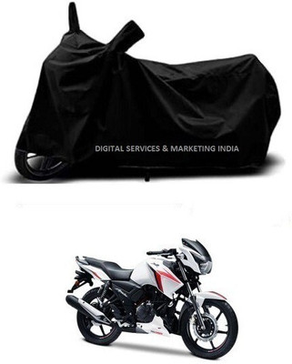 DeepShakshi AUTOMOTIVE Waterproof Two Wheeler Cover for TVS(Apache RTR 160, Black)