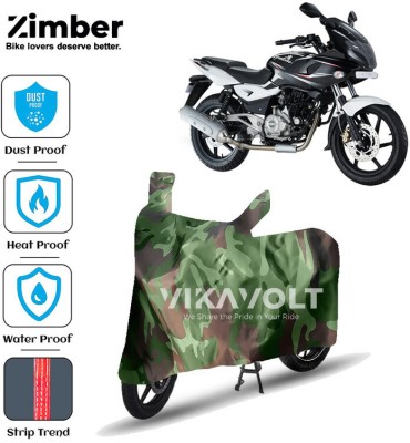 ZIMBER Waterproof Two Wheeler Cover for Bajaj(Pulsar 220F, Green)