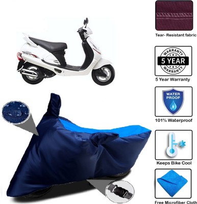 MISSION COLLECTION Waterproof Two Wheeler Cover for Mahindra(Rodeo, Blue)