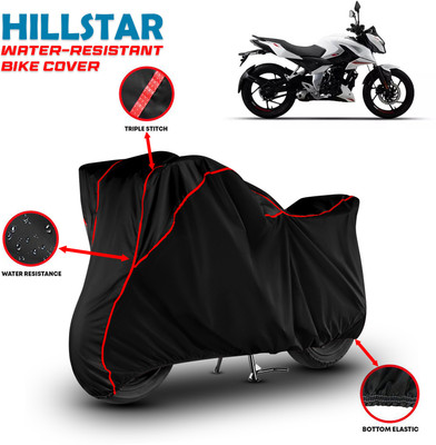 HILLSTAR Waterproof Two Wheeler Cover for Bajaj(Pulsar 150 BS6, Black, Red)