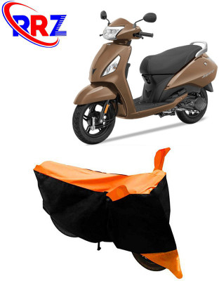 RRZ Waterproof Two Wheeler Cover for TVS(Jupiter, Black, Orange)