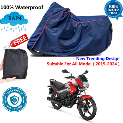 AUTOCAD Waterproof Two Wheeler Cover for Hero(Passion Pro i3S, Blue, Red)