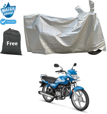 PAGORA Waterproof Two Wheeler Cover for Hero(HF Deluxe, Silver)