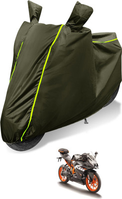Auto Hub Waterproof Two Wheeler Cover for KTM(RC 200, Green)