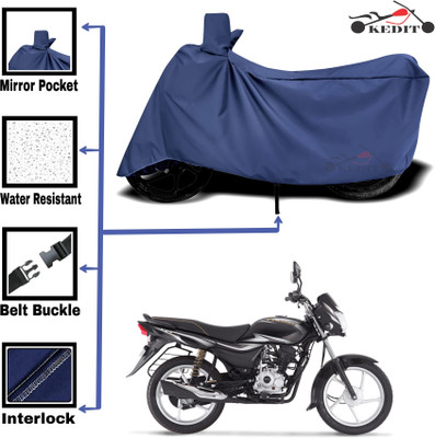 KEDIT Two Wheeler Cover for Bajaj(Platina 100 DTS-i, Blue)
