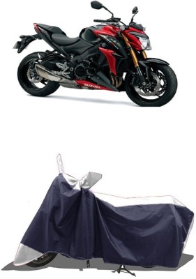 SUGASHRI Waterproof Two Wheeler Cover for Suzuki(GSX-S1000 ABS, White, Blue)