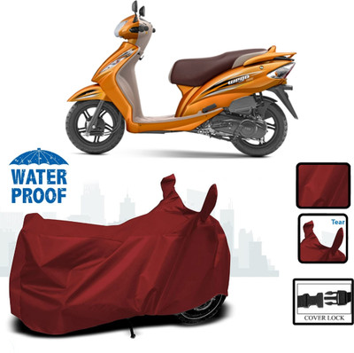 WMIZEXA Waterproof Two Wheeler Cover for TVS(Maroon)