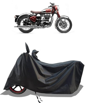 KEDIT Two Wheeler Cover for Royal Enfield(Classic Chrome, Black)