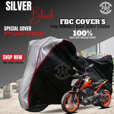 AUTOCAD Waterproof Two Wheeler Cover for KTM(Duke 390, Silver, Multicolor)